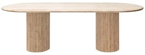 Richmond Interiors La Cantera Travertin Eettafel Griekse Pilaren - 240 X 110cm.