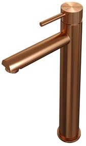 Brauer Copper carving Wastafelmengkraan opbouw - hoog - model a - PVD - geborsteld koper 5-GK-002-HD6