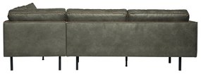BePureHome Rodeo Hoekbank Eco Leer Rechts Army