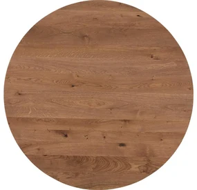 Goossens Eettafel Blade, Strak blad rond 120 x 120 cm 6 cm dik