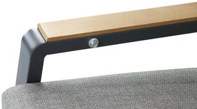 Stoel en Bank Loungeset 5 personen Aluminium/teak Grijs  Osmen Manly