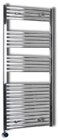 Sanicare elektrische design radiator 60x172cm chroom met thermostaat links chroom