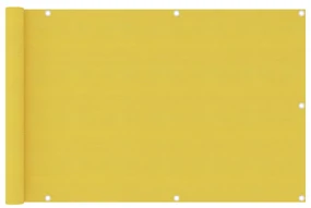vidaXL Balkonscherm 90x400 cm HDPE geel