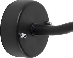 Buitenwandlamp zwart met glas IP44 - Munich