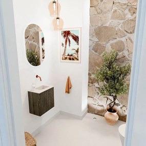 Mondiaz Joya DLux 40cm toiletmeubel shadow met wastafel faye rechts zonder kraangat meli
