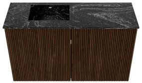 Mondiaz Joya DLux 70cm toiletmeubel walnut met wastafel faye links 1 kraangat lava