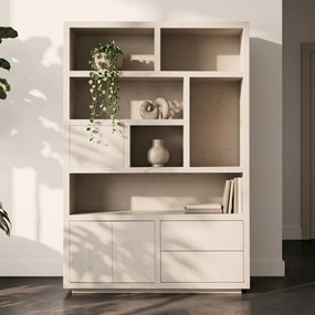 Vakkenkast Taupe Eiken 150 Cm - 150x42x220cm.