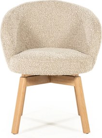 Eleonora Liva Eetstoel Hout Frame Taupe