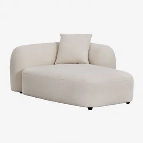 Rechts Chaise Longue Module Voor Modulaire Bank In Chenille Coco Chenille Dik Wit - Sklum