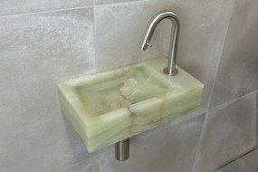 Saniclear Green Onyx fontein met kraangat rechts 39x22x10cm