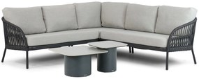 Hoek loungeset 5 personen Aluminium/rope Grijs  Coco Puerto/Ronda