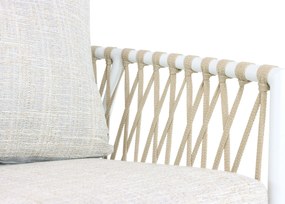 Stoel en Bank Loungeset 5 personen Aluminium/rope Wit  Lifestyle Garden Furniture Feraro