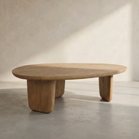 Lage 3-poot Salontafel Eiken - 100 X 85cm.