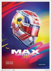 Kunstdruk Oracle Red Bull Racing - Max Verstappen - Helmet - 2023, Automobilist