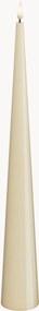 Handgemaakte kerst LED kaars Cone Shaped, echt vlam effect, H 38 cm