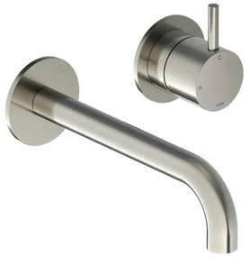 Hotbath Cobber Wastafelkraan inbouw - 18 cm uitloop - geborsteld nikkel CB105EXT18GN HBCB105