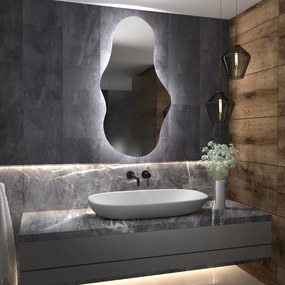 Golvende spiegel met LED-verlichting G1
