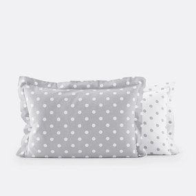 Kussensloop in flanel met stippenprint, Clarisse