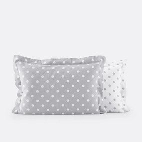 Kussensloop in flanel met stippenprint, Clarisse