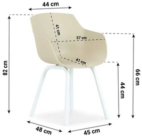 Tuinstoel Kunststof Taupe-naturel-bruin Lifestyle Garden Furniture Salina