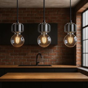 Plafondlamp Hangend Enkele Loft Chroom APP594-1CP