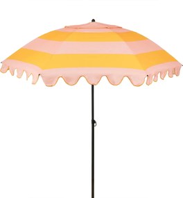 Edelman Jessy stokparasol streep geel - Ø197 x 238 cm
