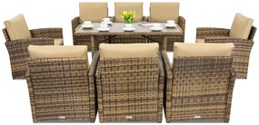 Monaco Premium 8 Garden Point tuinmeubelen in bruin