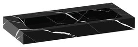 Sanituba Nature badmeubel 100cm sahara  met wastafel Artificial Marble Nero Marquina 1 kraangat