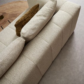 Beige Bank Met Decoratieve Strepen Hoek Rechts