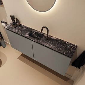 Mondiaz Ture DLux toiletmeubel 120cm smoke met wastafel lava midden met kraangat