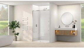 Van Rijn Products ST09 Schuifdeur vast deel - 117.5x200cm - helder glas - soft-close - incl. RVS Geborsteld ST09300120HEBN