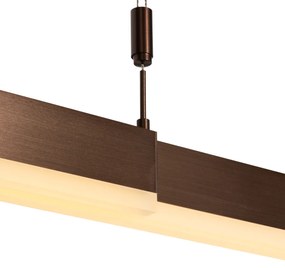 Moderne verstelbare hanglamp donker brons incl. LED dimbaar - Lamba