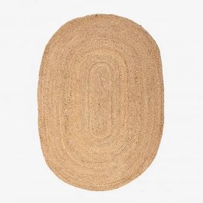 Ovale Jute Vloerkleed 100x140 Cm Tempo Yute - Sklum