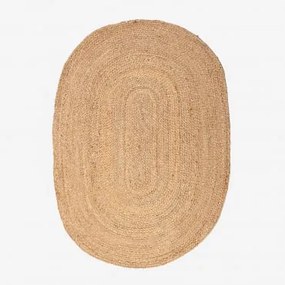 Ovale Vloerkleed 100x140 Cm Van Natuurlijk Jute Tempo Yute - Sklum