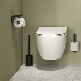 Tiger Colar toiletrolhouder met planchet zwart