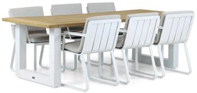 Tuinset 6 personen 240 cm Aluminium Wit Lifestyle Garden Furniture Estancia/Talai