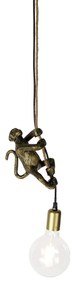 Klassieke hanglamp goud met touw - Animal Monkey