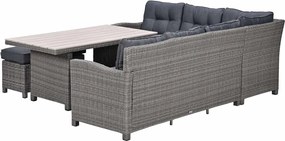 Garden Impressions Jaru lounge dining set 6-delig links - light teak vironwood