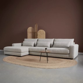 PEPP Interiors Como Grote Bank Met Chaise Longue Links Grijs Mix Puente 09