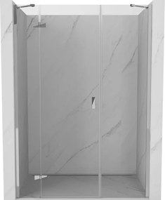 Mexen Mist-H draaideur douche links 135 cm, transparant, chroom - 8A5-135-001-01-00-L