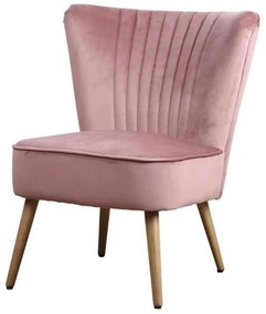 Fauteuil - Eva - stof Velours roze