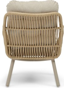 Loungestoel Rope Zand/Beige Coco Conforta bistroset 3 delig (2 x )