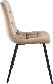 Set 4 Stuhl Fluwelen Stoelen