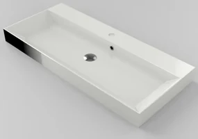 SaniGoods Kolo wastafel 120cm zonder kraangat wit mat