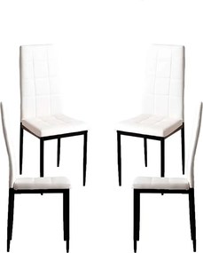 Set 4 Lan Kunstlederen Stoelen