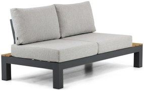 Loungeset 5 personen Aluminium/Teak Grijs Lifestyle Garden Furniture Vittoria