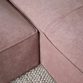 Bank Oud Roze Met Chaise Longue Links