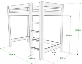 Kinderen Grijs Hoogslaper - Bobby Voor Kinderen Kinderen Junioren 5059914014004 Children's Beds Home, 160x80, Geen Children's Beds Home Dennenhout