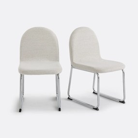 Set van 2 stoelen, poten chroom, Marsso