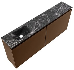 Mondiaz Ture DLux toiletmeubel 120cm rust met wastafel lava links zonder kraangat